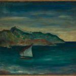 Carlo Carrà, Marina a Moneglia, 1921, olio su tela - Mostra Stanze d’artista Galleria d’Arte Moderna di Roma