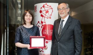Alice laroni con Prof. Mario Alberto Battaglia - Presidente FISM- Fondazione Italiana Sclerosi Multipla