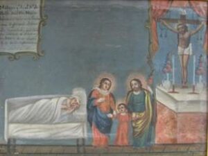 Dipinto olio su tela (XIX secolo) Chiesa della Senora de Villaseca